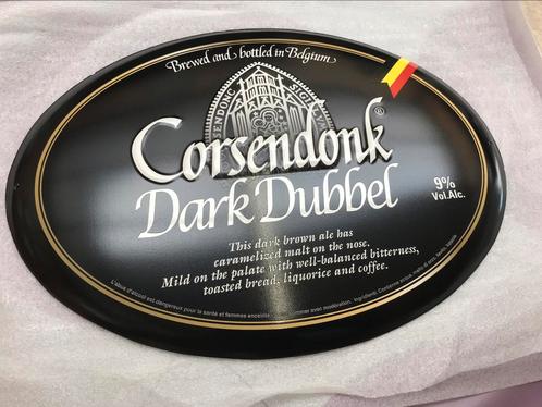 Corsendonk bier dark dubbel reclamebord metaal, Verzamelen, Merken en Reclamevoorwerpen, Nieuw, Reclamebord, Ophalen of Verzenden