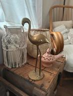 Vintage sierlijk vormgegeven flamingo van messing -, Antiek en Kunst, Ophalen of Verzenden