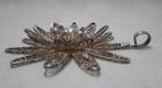 Zilveren antieke grote bloem hanger filigrain nr.853, Sieraden, Tassen en Uiterlijk, Antieke sieraden, Verzenden, Zilver, Hanger