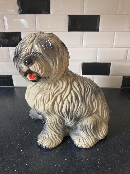 Vintage ~ Hond ~ Beeld ~ Bobtail ~ Sheepdog, Verzamelen, Beelden en Beeldjes, Gebruikt, Dier, Ophalen