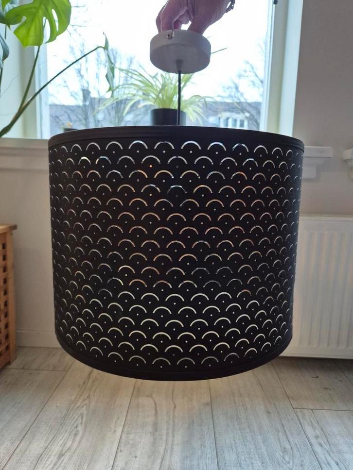 IKEA NYMO Hanglamp - Zwart - 44cm, Huis en Inrichting, Lampen | Hanglampen, Zo goed als nieuw, 50 tot 75 cm, Metaal, Stof, Ophalen