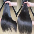 Zwarte Steile Mensenhaar Weave Extensions Extensies Haar, Verzenden, Nieuw, Pruik of Haarverlenging