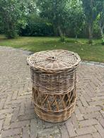 Grote ronde rotan wasmand met deksel, Ophalen, Mand, Rond, Zo goed als nieuw