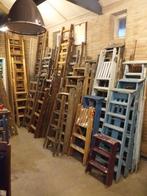 Houten ladder, trap , huishoudtrap, boerenladder v.a 15,-, Antiek en Kunst, Ophalen
