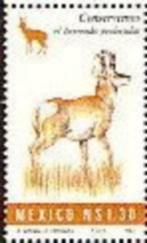 MEXICO 14 - Dieren: zoogdieren (gaffelbok), Ophalen of Verzenden, Postfris, Dier of Natuur