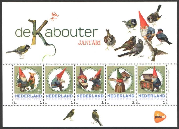 Postzegels De Kabouter: Januari, Postzegels en Munten, Postzegels | Nederland, Postfris, Na 1940, Ophalen of Verzenden