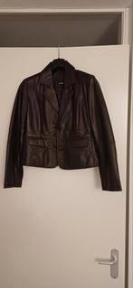 Leren Colbert Blazer - Promiss, Promiss, Bruin, Maat 42/44 (L), Ophalen of Verzenden