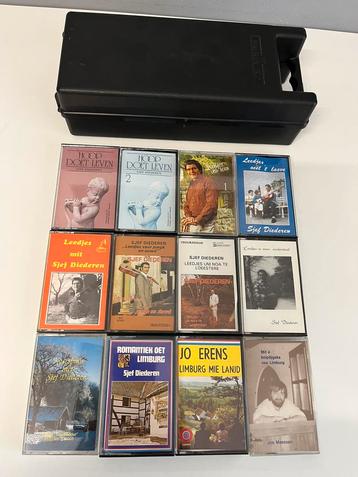 Koffertje met 12 cassettebandjes Sjef Diederen, Jo Erens. beschikbaar voor biedingen
