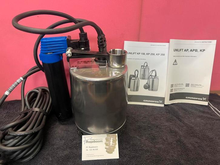 Grundfors unilift rvs dompelpomp type KP150-AV-1overjarig ni, Tuin en Terras, Waterpompen, Nieuw, Dompelpomp, Ophalen of Verzenden
