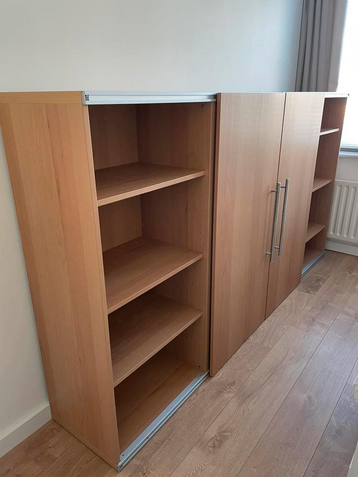 IKEA GALANT kasten met schuifdeuren – set van 2 – beuken, Huis en Inrichting, Kasten | Overige, Gebruikt, Ophalen