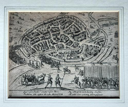 Inname van Aalst, Antiek en Kunst, Kunst | Etsen en Gravures, Ophalen of Verzenden