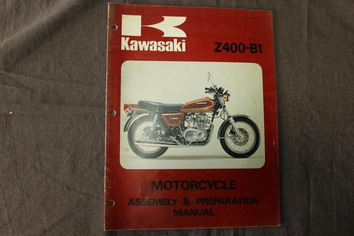 Kawasaki Z400 B1 Assembly & preparation manual 1977, Motoren, Handleidingen en Instructieboekjes, Kawasaki, Ophalen of Verzenden