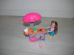 Als nieuw! Barbie Chelsea speelset met foodtruck en poesje!, Ophalen of Verzenden, Zo goed als nieuw, Barbie