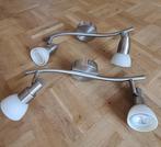 2 werkende plafond lampen met spots, Ophalen of Verzenden, Zo goed als nieuw, Metaal of Aluminium, Plafondspot of Wandspot