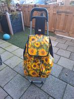 Boodschappenkar met zonnebloemen print, Sieraden, Tassen en Uiterlijk, Tassen | Reistassen en Weekendtassen, Ophalen, Uitschuifbare handgreep