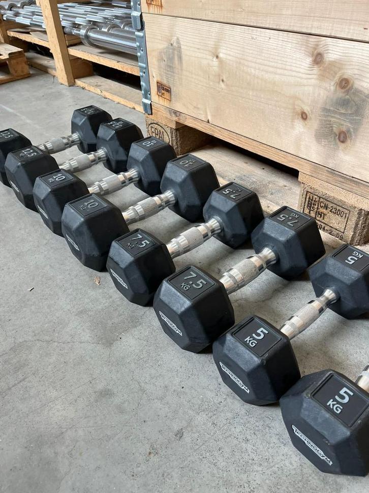 Technogym Dumbbell set 5/ 7,5/ 10/ 12,5 KG, Sport en Fitness, Fitnessmaterialen, Gebruikt, Dumbbell, Ophalen of Verzenden
