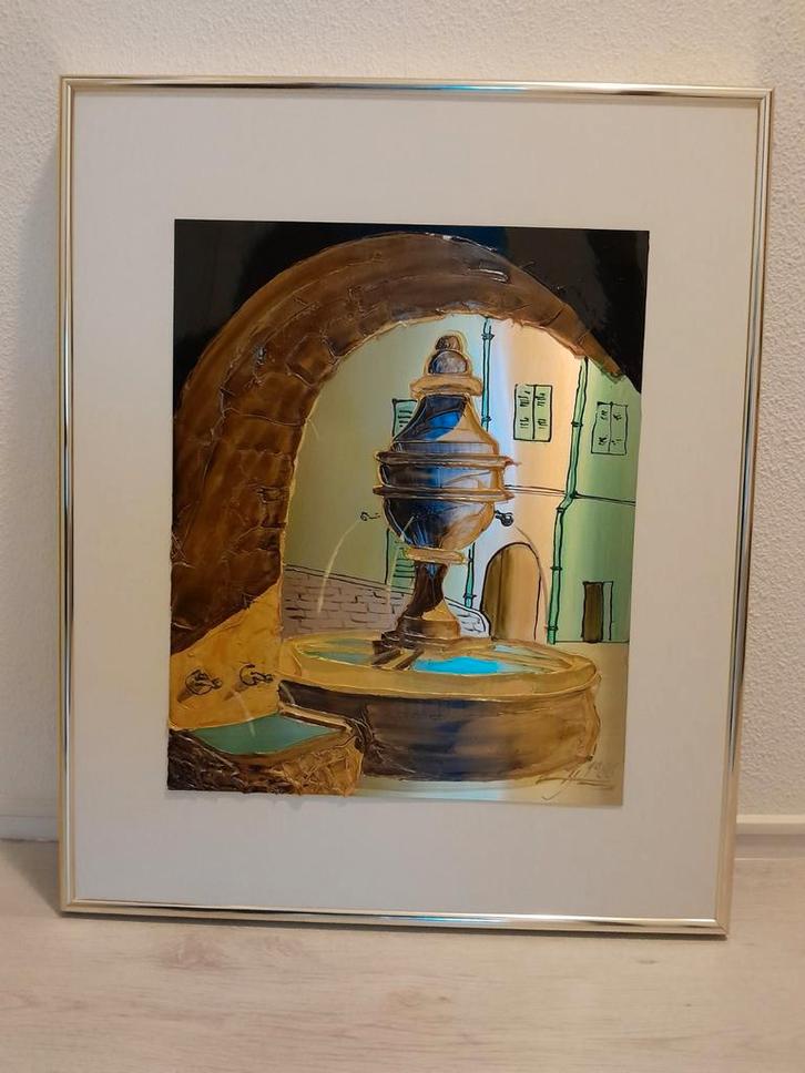 Schilderij op Aluminium, Antiek en Kunst, Kunst | Overige Kunst, Ophalen