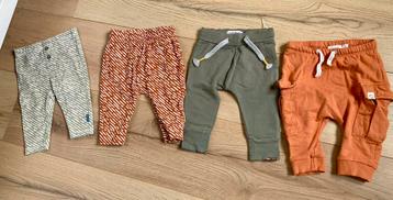 Diverse broekjes NIEUW maat 62 62/68 groen wit oranje bruin beschikbaar voor biedingen
