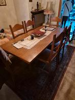 Eiken salontafel + stoelen in perfecte staat, 100 tot 150 cm, Klassiek, Eikenhout, Ophalen of Verzenden