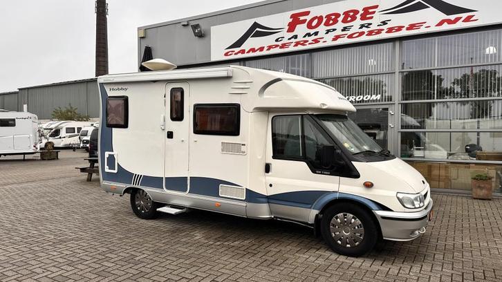 Keurig nette Yountimer met fransbed! De Hobby Siesta 500, Caravans en Kamperen, Campers, Bedrijf, tot en met 2, Half-integraal