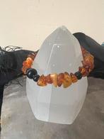 Barnsteen amber git beschermt sjamaan wicca uniek moed magie, Ophalen of Verzenden, Nieuw, Zilver, Met edelsteen
