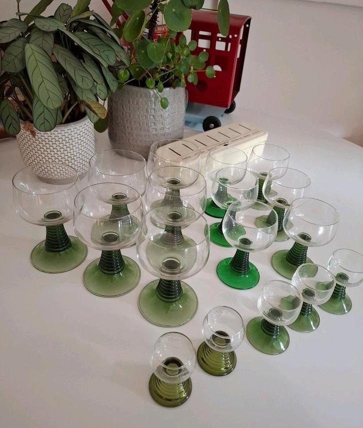 Set Duitse Roemer Moezelglazen, Verzamelen, Retro, Huis en Inrichting, Ophalen of Verzenden