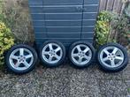 Volkswagen Polo Lichtmetalen velgen + winterbanden 6mm, Auto-onderdelen, Ophalen, Gebruikt, 15 inch, Banden en Velgen