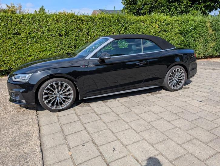 Audi A5 Cabrio - 2.0 Tfsi Quattro 252pk S-Line 2017 Zwart, Auto's, Audi, Particulier, A5, 4x4, ABS, Achteruitrijcamera, Adaptieve lichten