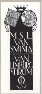 1496 Ex Libris Nederland : Jeanne Bieruma Oosting, 1943, Verzenden