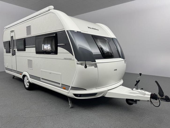 Hobby Prestige 495 UL Enkele bedden Cassetteluifel Mover, Caravans en Kamperen, Caravans, Bedrijf, tot en met 4, Rondzit, Hobby