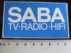 sticker SABA logo tv radio hifi vintage, Verzenden, Zo goed als nieuw, Merk