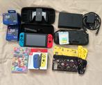 Nintendo switch met veel accesoires, Spelcomputers en Games, Spelcomputers | Nintendo Switch Lite, Ophalen, Overige kleuren, Gebruikt