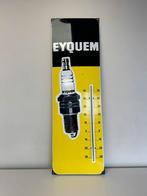 EYQUEM emaille reclame thermometer, Reclamebord, Gebruikt, Ophalen of Verzenden