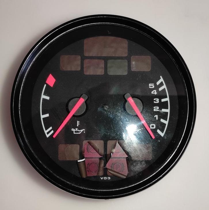 Wijzerplaat herstel Porsche 911 Oliedrukmeter glas, Auto-onderdelen, Dashboard en Schakelaars, Porsche, Gebruikt, Ophalen of Verzenden