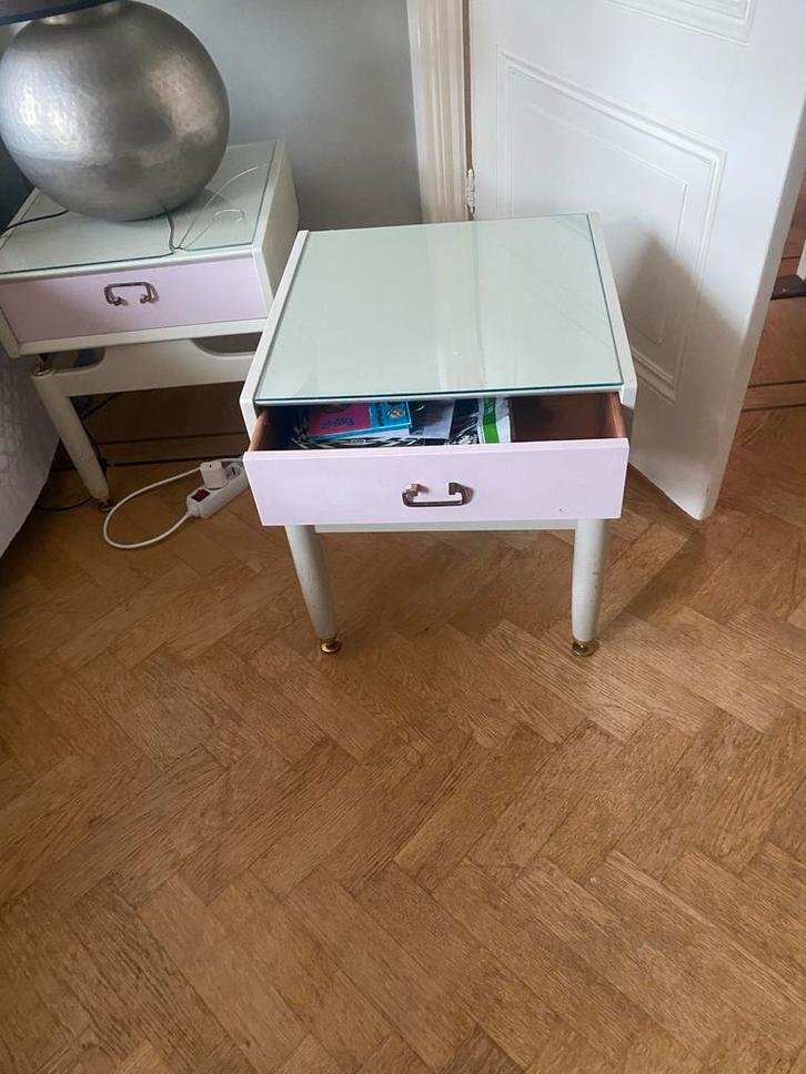 Vintage Nachtkastje/Bijzettafel '60, Huis en Inrichting, Slaapkamer | Nachtkastjes, Gebruikt, Minder dan 55 cm, Minder dan 45 cm