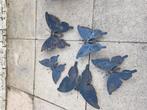 Metalen vlinders wanddecoratie, Tuin en Terras, Tuinwanddecoratie, Ophalen, Gebruikt