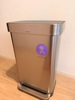 Simplehuman Afvalemmer 45L RVS, Huis en Inrichting, Ophalen, Met pedaal, 50 tot 75 cm, 40 liter of meer
