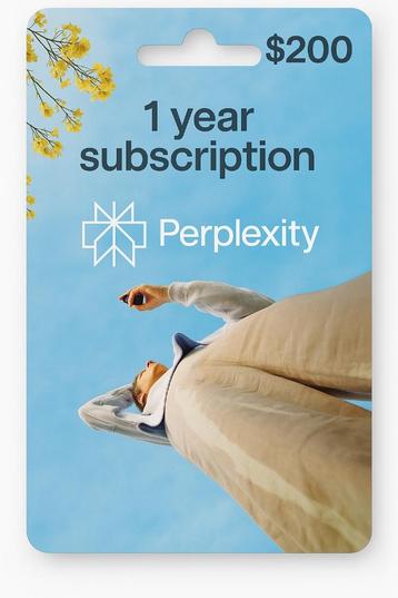 Perplexity Gift Card 250 Euro - 1 jaar Pro beschikbaar voor biedingen