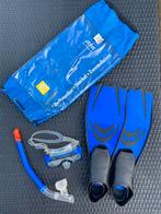 Snorkelset blauw maat S 36/37, Watersport en Boten, Ophalen of Verzenden, Zo goed als nieuw, Snorkelset