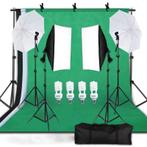 Complete fotostudio set – inclusief lampen & achtergronden, Ophalen of Verzenden, Zo goed als nieuw, Complete fotostudio