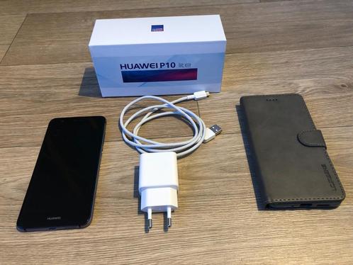 Huawei P10 lite - Zwart - 32GB + hoesje, Telecommunicatie, Mobiele telefoons | Huawei, Gebruikt, Zonder abonnement, Zonder simlock