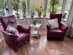 Luxe Prominent lederen fauteuil te koop, Huis en Inrichting, Fauteuils, Ophalen, Minder dan 75 cm, Leer, Zo goed als nieuw