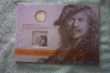 postzegels Rembrandt set 400 jaar zilver munt + postzegel  beschikbaar voor biedingen