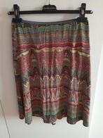 M aparte rok roze groen blauw dessin viscose, Maat 38/40 (M), Blauw, Ophalen of Verzenden, Knielengte