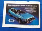 Honda Accord 1976- originele advertentie, Ophalen of Verzenden, Zo goed als nieuw, Auto's