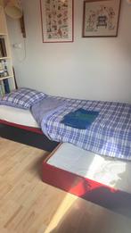 Eenpersoonsbed met lades en dekbedden, Huis en Inrichting, Ophalen, Gebruikt, 210 cm, 80 cm