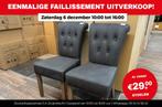 Leegverkoop Eetkamerstoel alleen 6 december op is op, Huis en Inrichting, Stoelen, Ophalen, Zo goed als nieuw, Grijs, Eén