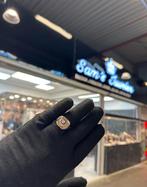 14k gouden ring met onyx en zirkonia, Ophalen of Verzenden, Nieuw, Goud, Dame