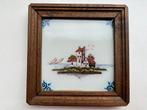 Oudhollandse siertegel met landschap / kasteel, Antiek en Kunst, Antiek | Wandborden en Tegels, Verzenden