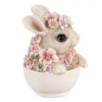 BLOEMEN KONIJNTJE IN KOPJE - CLAYRE & EEF, Huis en Inrichting, Woonaccessoires | Overige, Ophalen of Verzenden, Nieuw